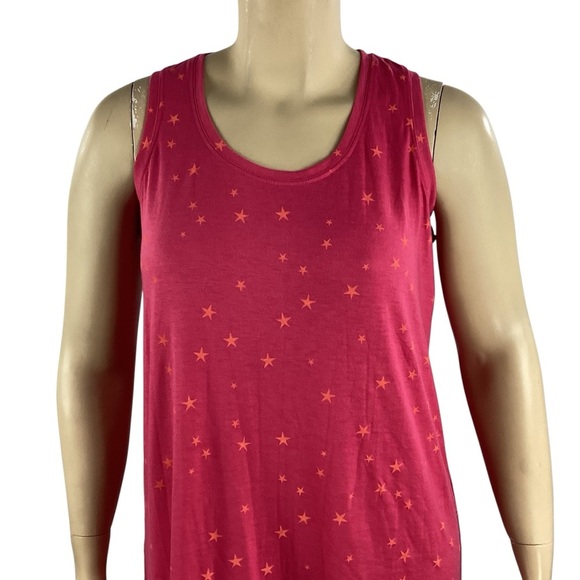 Wildfox Sleep Tank Dress Pink Stars Large - Picture 2 of 7